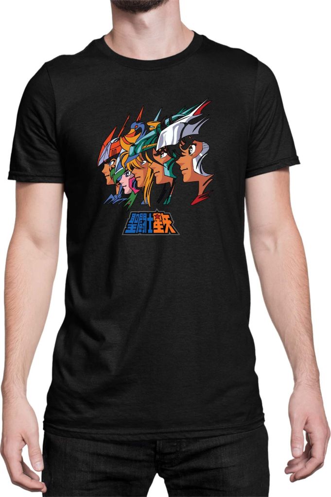 Herren T-Shirt Japan Anime Manga Saint Anime Seiya Knights Allknights, Man L / Schwarz