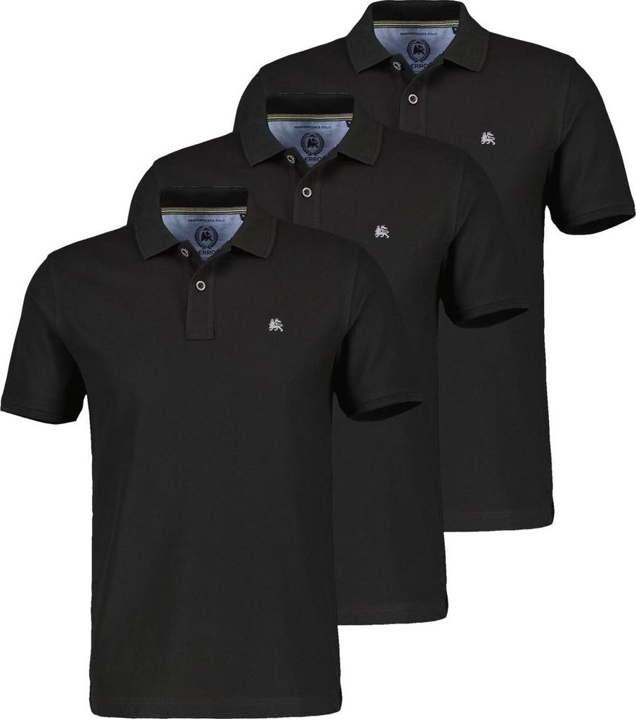 LERROS 3er Pack Basic Poloshirt Leichte Piqueware, Formbeständig und atmungsaktiv, Cool und Dry Funktion