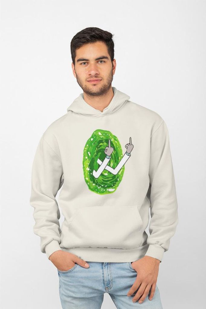 D&B Uni Hoodie MO00051 Rick And Morty Creme-Größe M