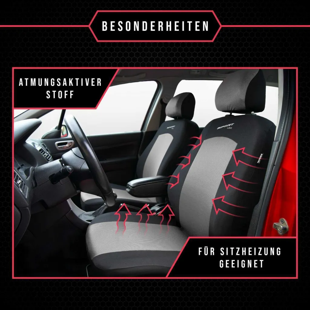 Coprisedili Auto Universali per Skoda Fabia Argento - Alta Protezione - 3