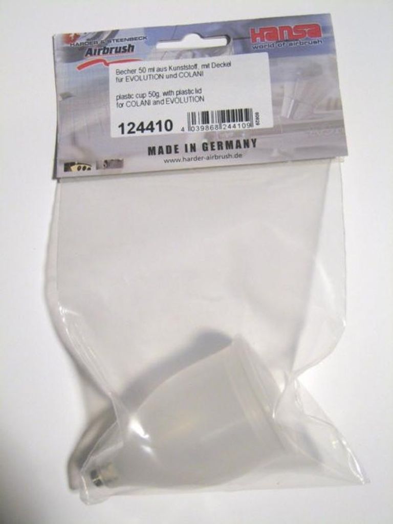 Becher 50ml 124410 aus Kunststoff mit Deckel