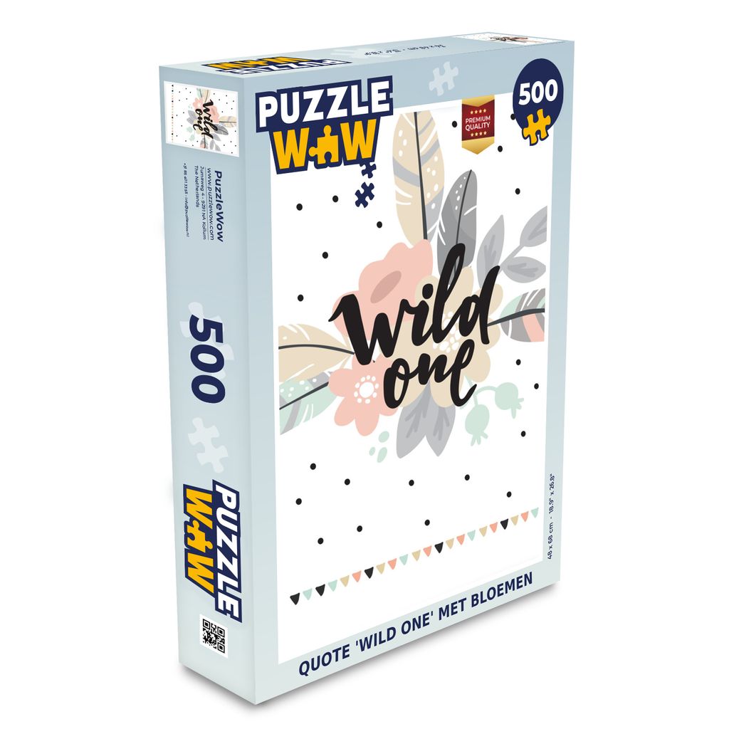 MuchoWow Puzzle 500 Teile Zitate - Wild - Blumen - Mädchen - Kinder - Denken - Spiel - Toy