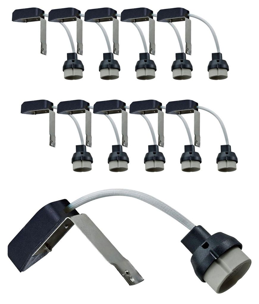 10 douilles GU10 avec borne à vis, pour ampoules LED et Image du produit 