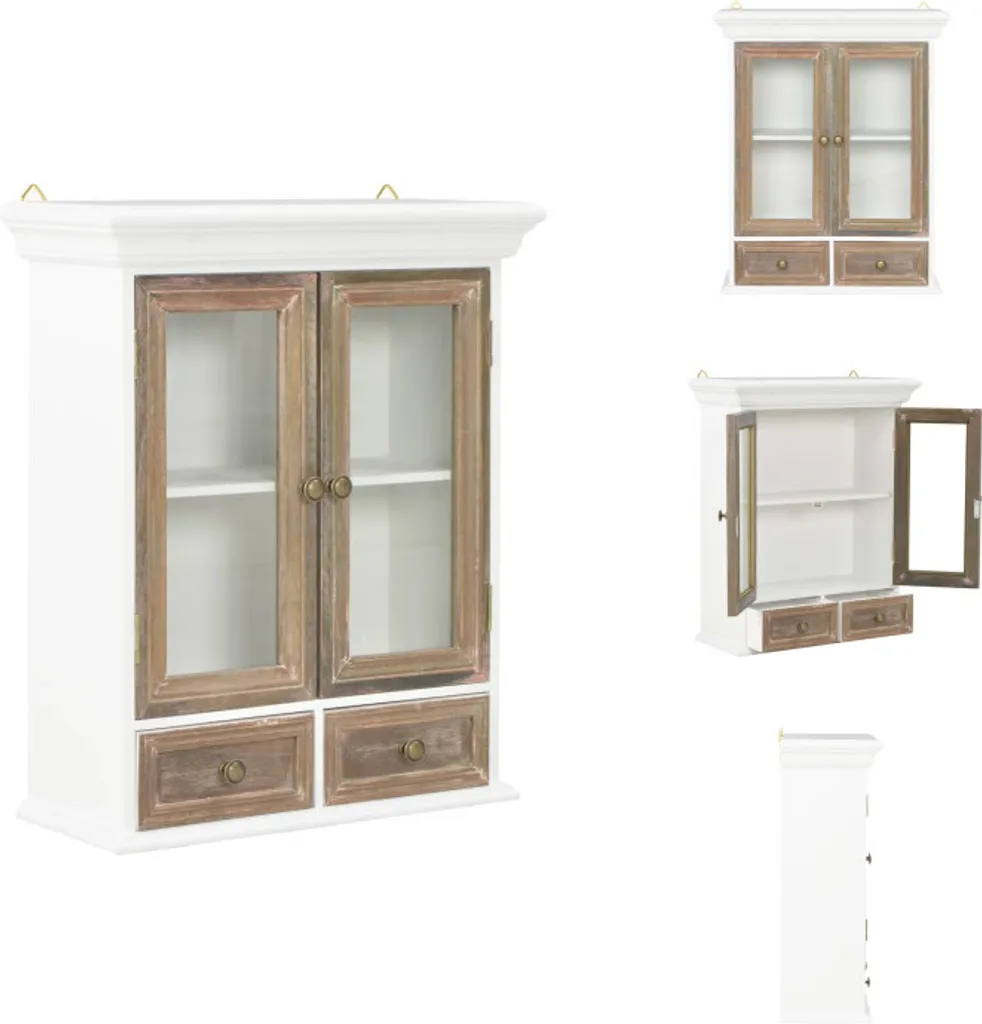 vidaXL Mobile Pensile Francese Bianco | Arredo Cucina 49x22x59