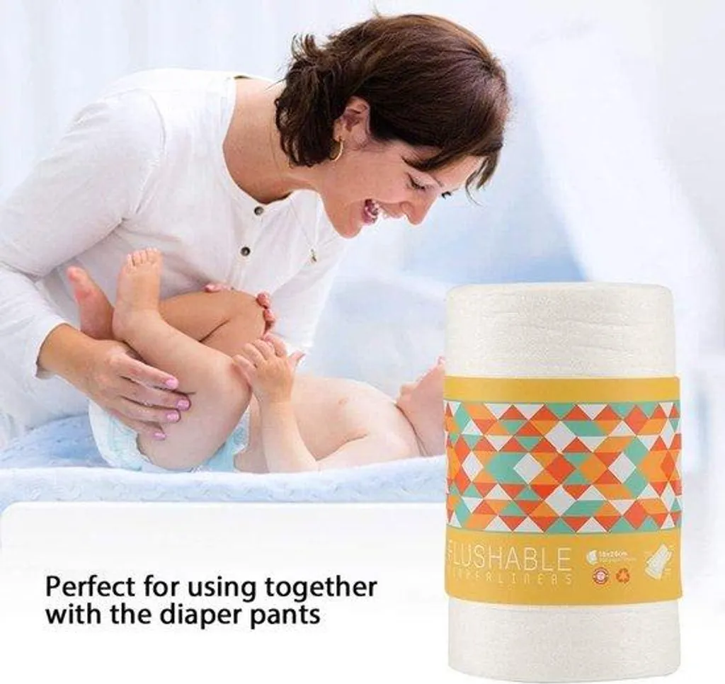 Insert couche lavable bambou ultra-doux, pack de 100 pièces absorbantes