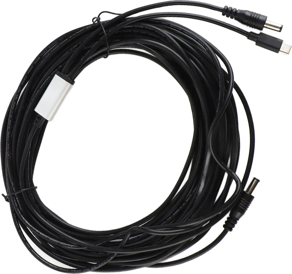 Rallonge USB-C 10 mètres étanche et câble d'alimentation CC universel