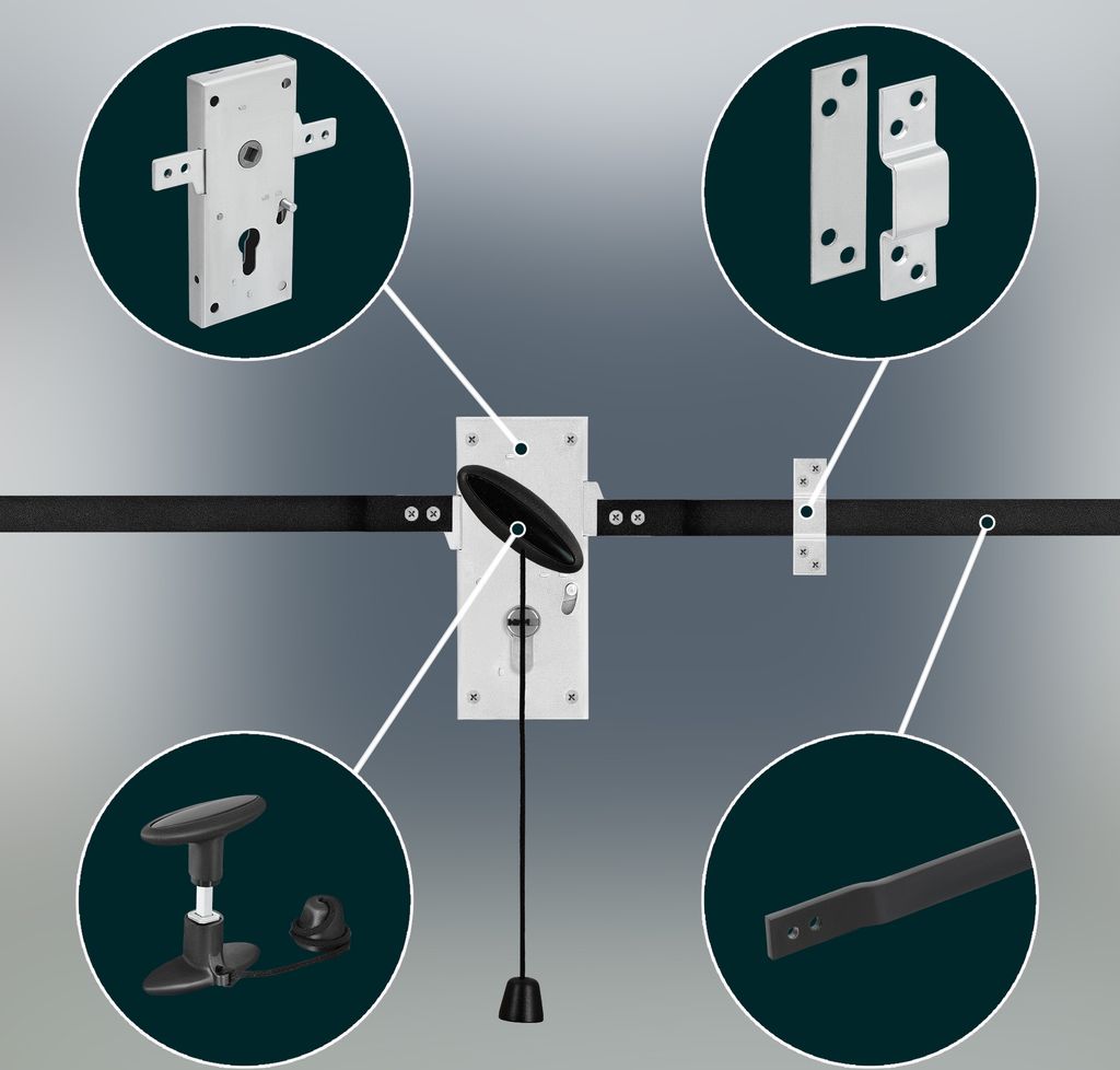 KOTARBAU Garagentor Schloss 400mm - Robustes Riegelschloss Mit Profizylinder