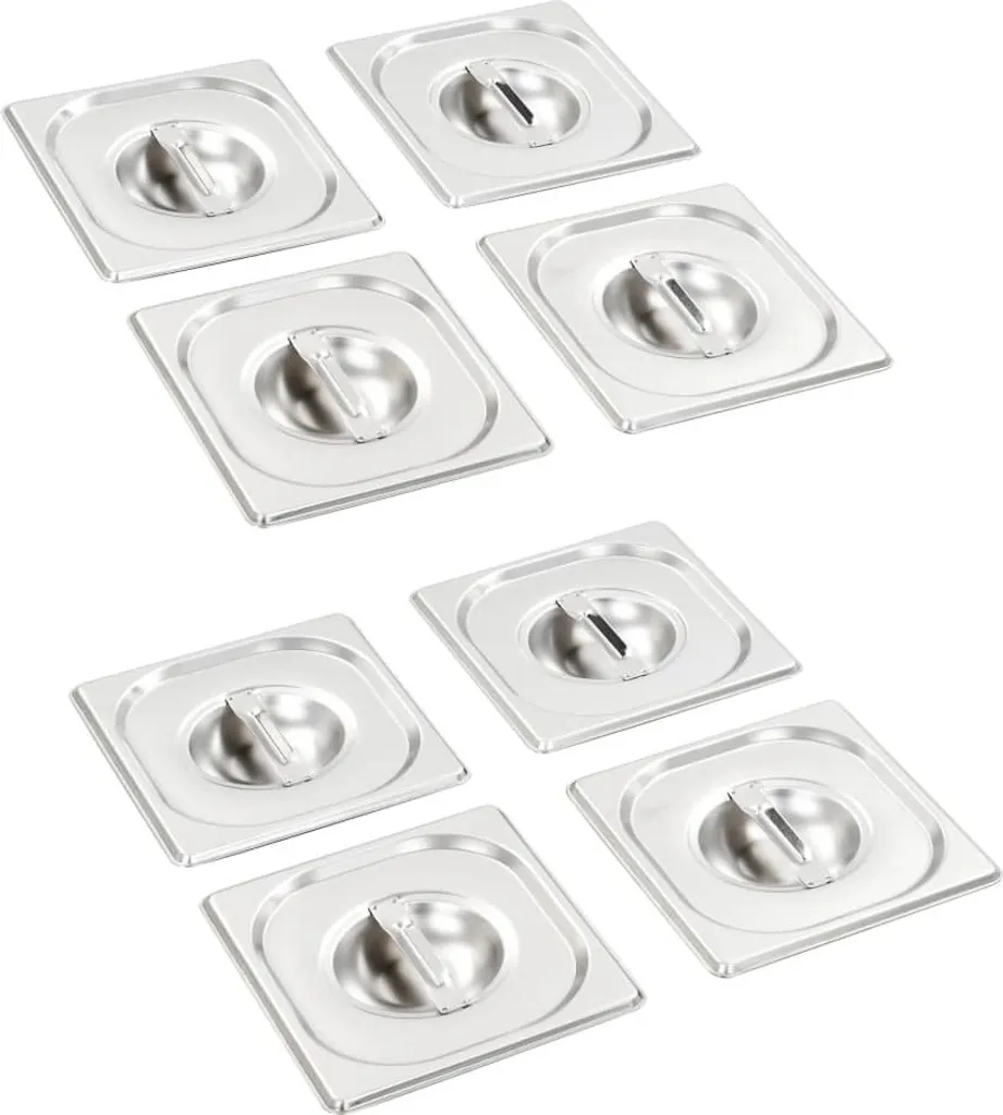 Coperchio GN 1/6 Acciaio Inox 8 pz: Qualità Professionale Gastronorm
