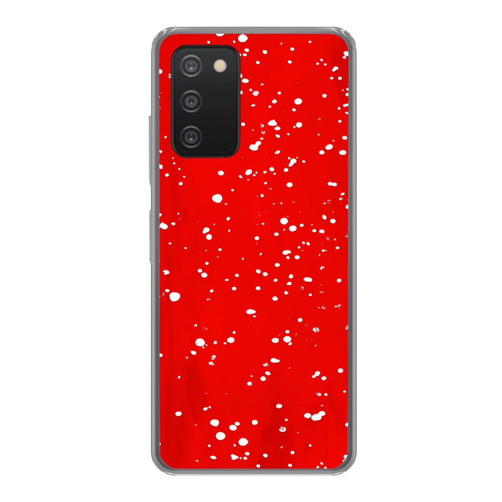 MuchoWow Handyhülle Schutzhülle Hülle für Samsung galaxy a73 Polka dots - Rot - Pilz Silikon Softcase Handy Hülle - Handyhülle