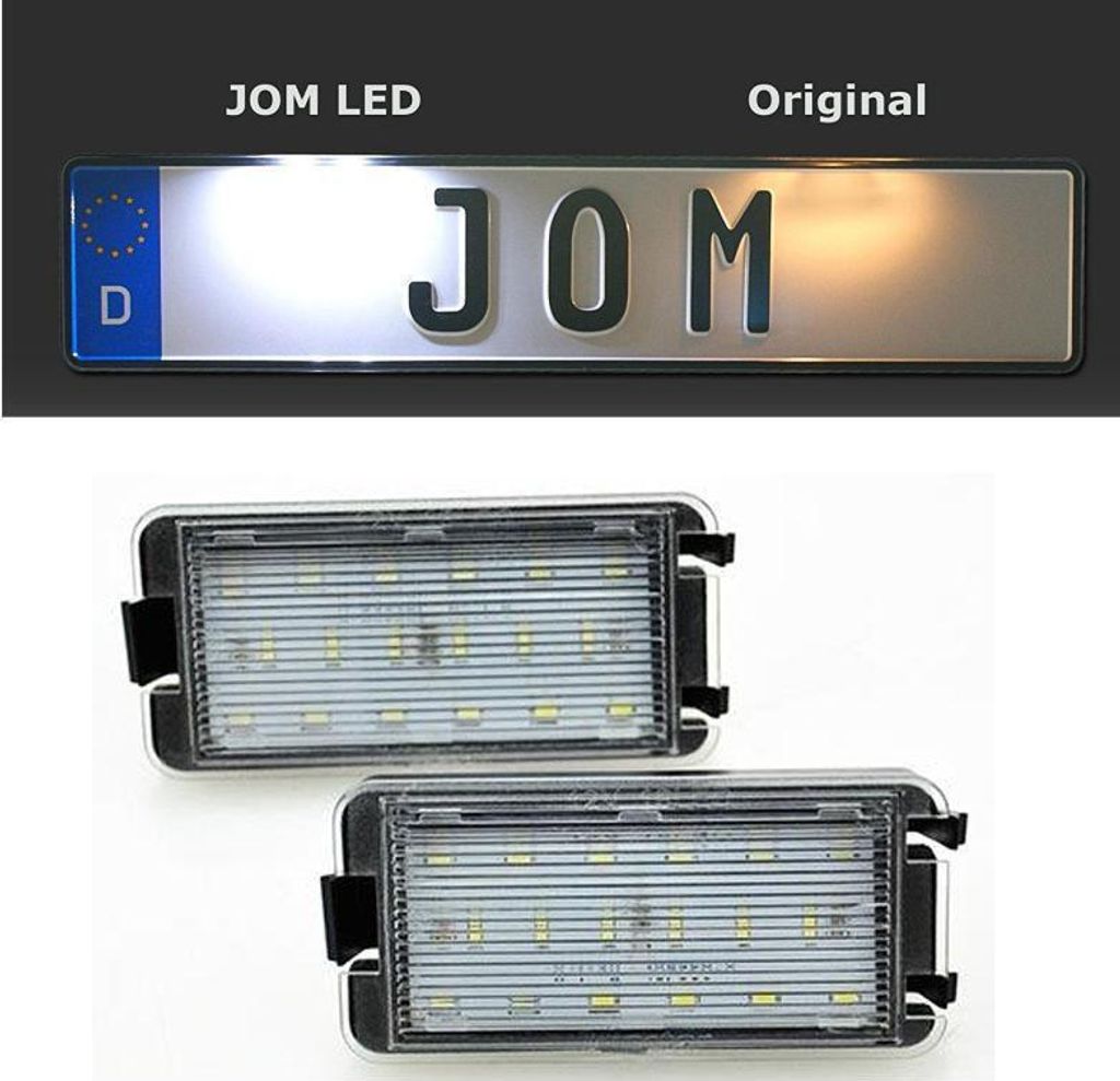 JOM LED Kennzeichenbeleuchtung weiß Seat Altea Arosa Cordoba Ibiza Leon Toledo