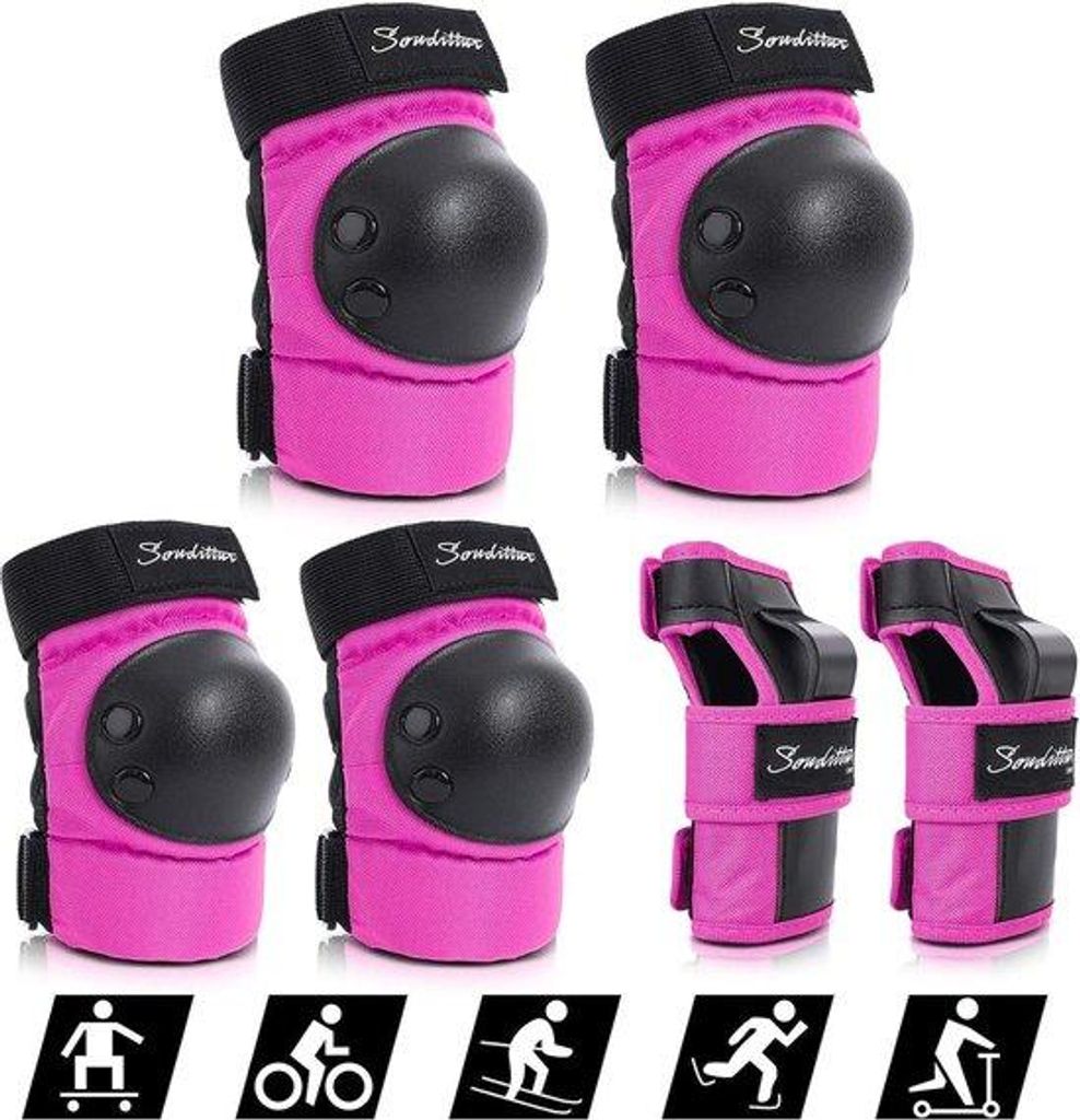 Knie-Schutz-Set für Skateboard, Rollschuh, Fahrrad, Sport