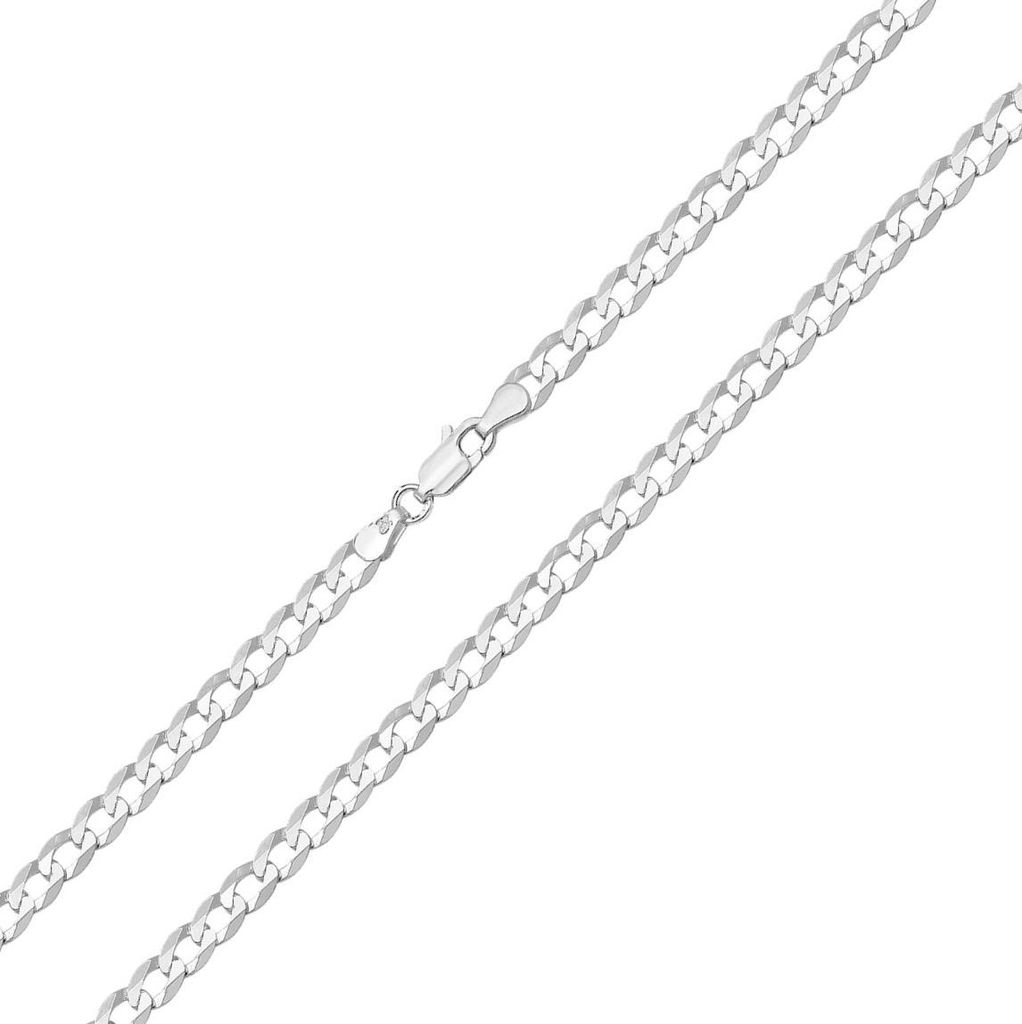925 Sterling Silber Herren/Damen - Panzer Kette - 56cm*4mm; Produktbild 
