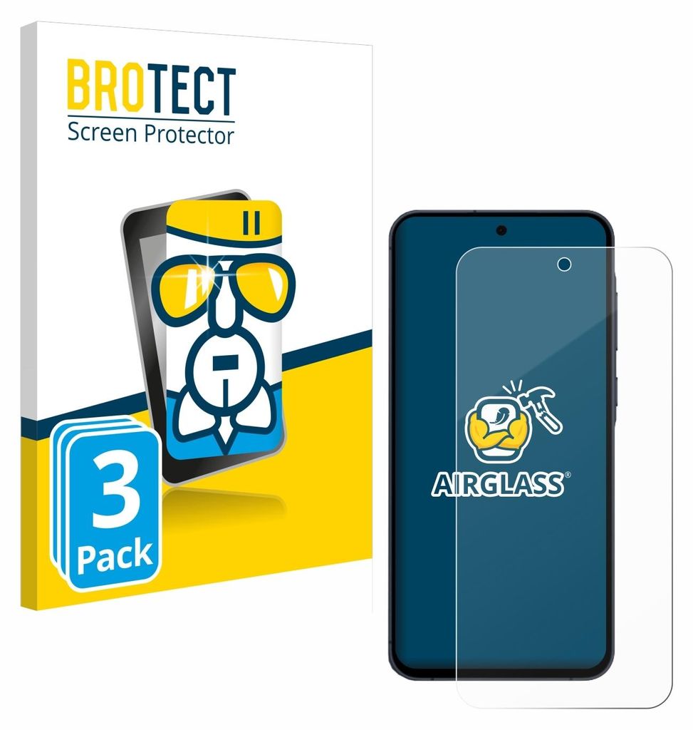 3x BROTECT Schutzglas für Samsung Galaxy A55 5G Schutzfolie Panzer Folie Glas Display Schutz klar