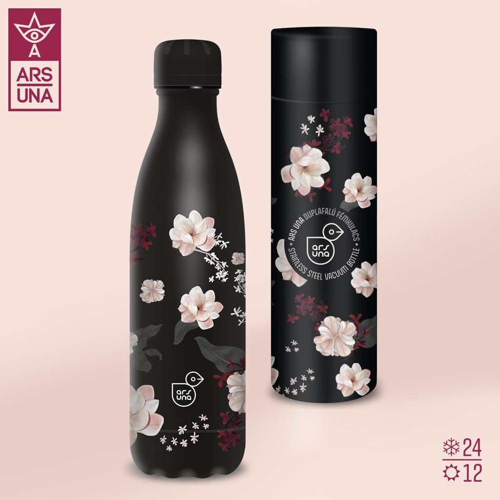 Ars Una Termoláhev Flowery Black 500 ml Image du produit 