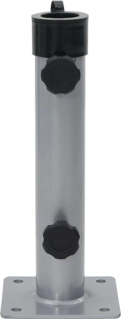vidaXL Pied de parasol pour mât Ø38/48 mm Argenté Acier Image du produit 