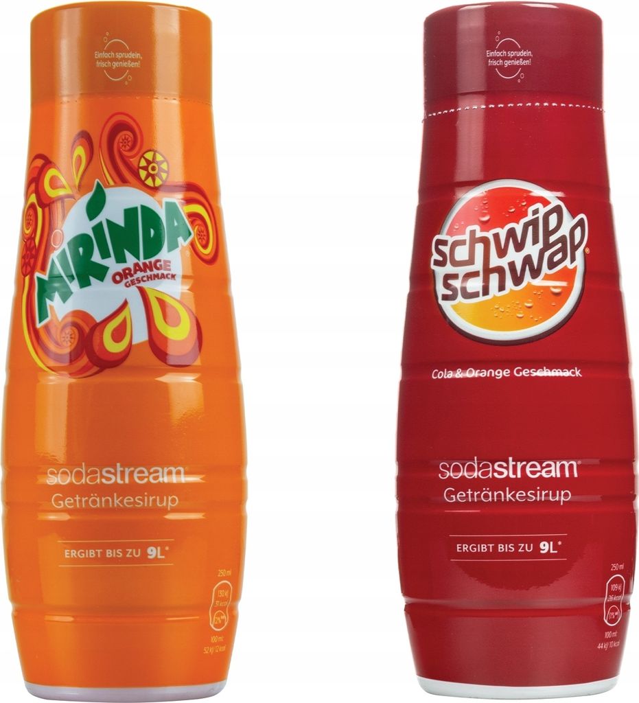 Sodastream Sirup Set Mirinda Schwip Schwap Cola Orange 2x440ml Getränkesirup