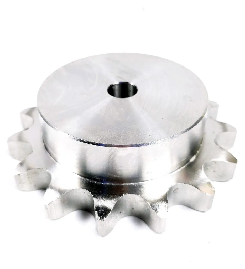 Pignon transmission 15 dents 16B inox pour convoyeur industriel pas 25,4