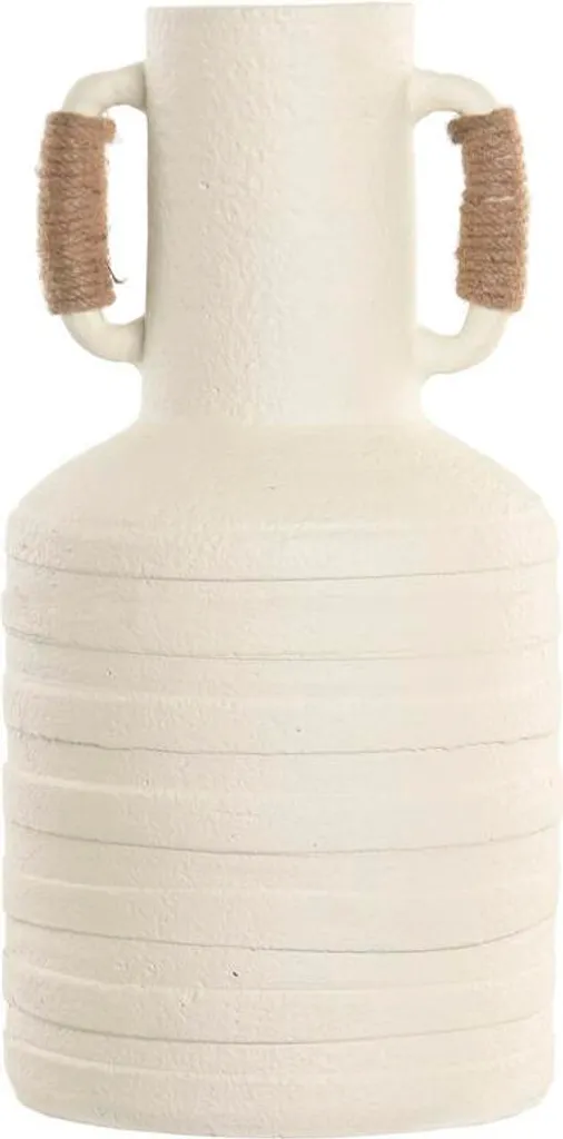 Vase de Décoration Intérieure en Terre Cuite Blanche et Beige