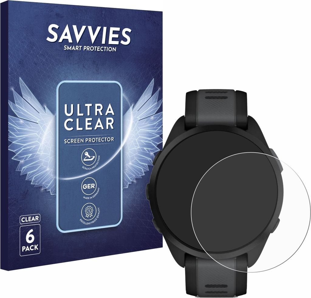 6x Für Garmin Forerunner 165 / 165 Music Schutzfolie Produktbild 