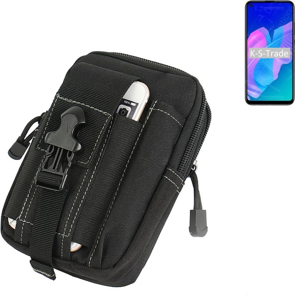 K-S-Trade Gürtel Tasche kompatibel mit Huawei Y7p Gürteltasche Holster Schutz Hülle Handy Hülle Smartphone outdoor Handy-Hülle schwarz