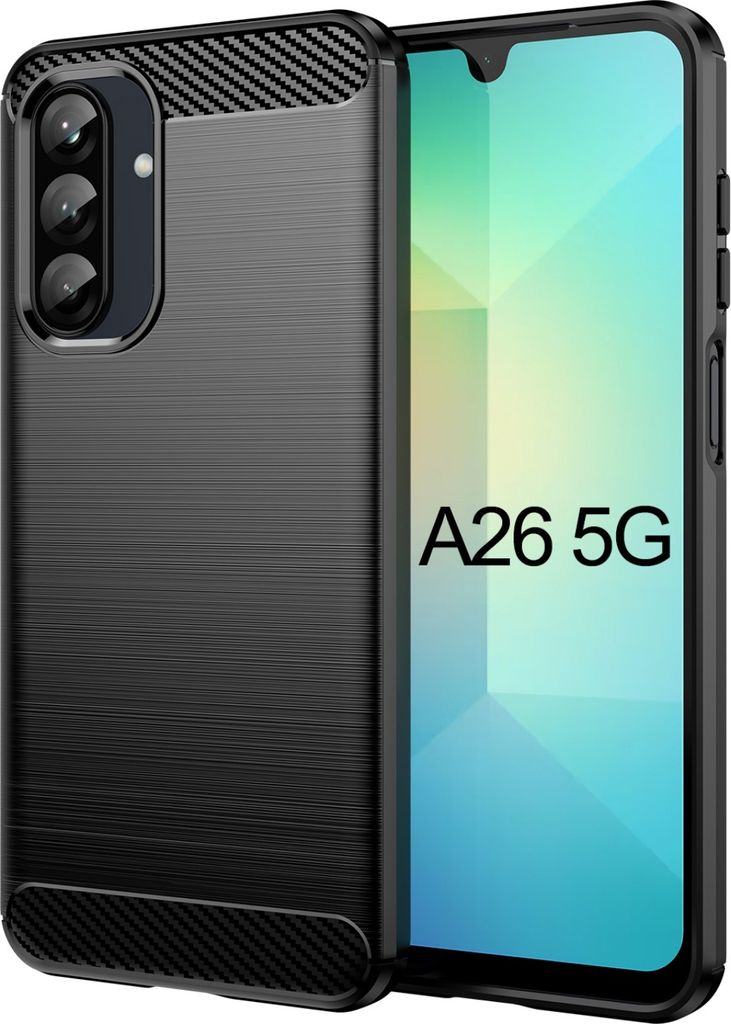Carbon Hülle für Samsung Galaxy A26 Handyhülle Back Cover Handy Tasche Bumper