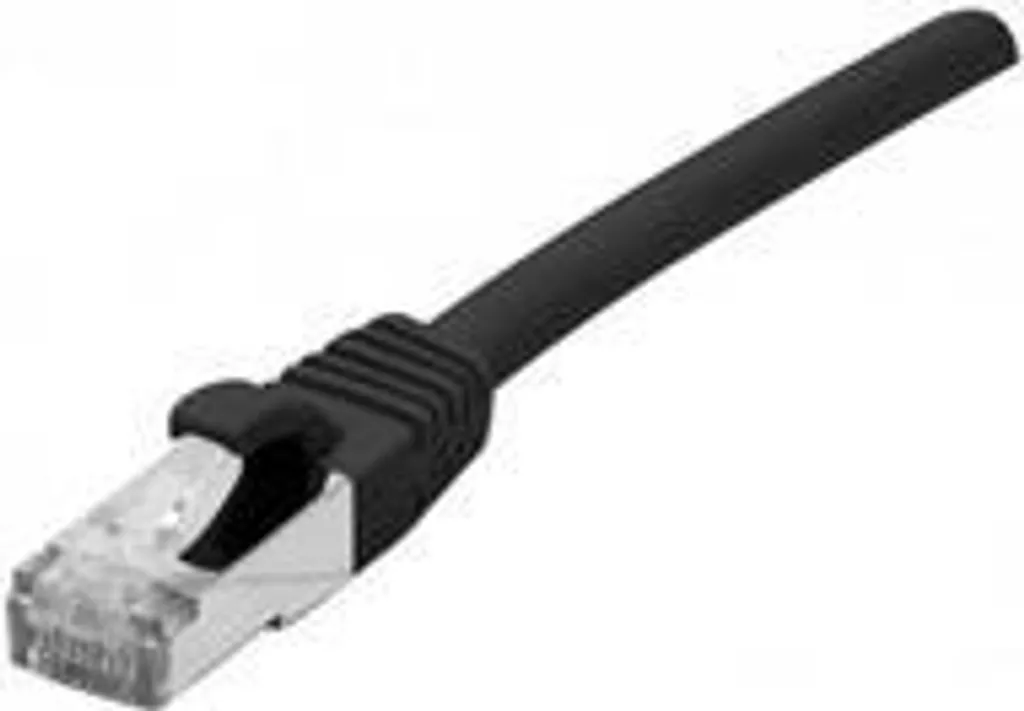 Cordon RJ45 CAT.6 F/UTP noir 25m - Câble réseau blindé anti-pliure étroit