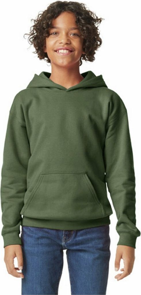 Gildan - "Softstyle" Kapuzenpullover für Kinder PC7459 (116) (Militärgrün)