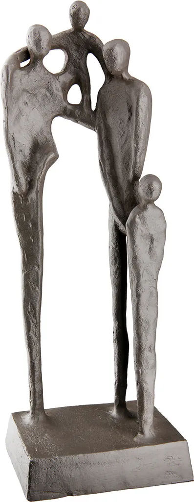 Idée cadeau famille sculpture Gilde Happy Family métal brun déco maison