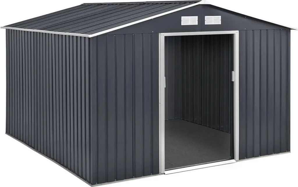 Abri de jardin métal Vegas 7,06 m² gris anthracite - Cabanon robuste