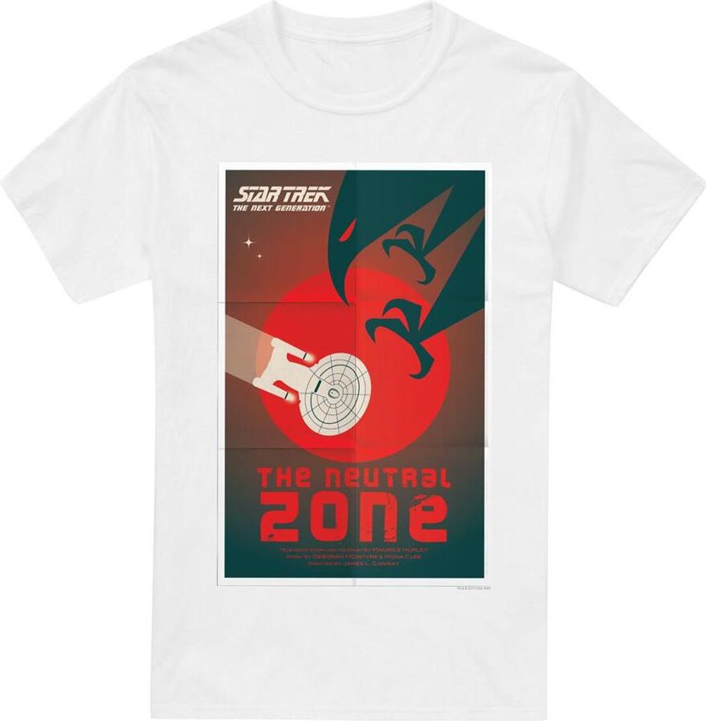 Star Trek - "The Next Generation Season 1 Episode 26" T-Shirt für Herren TV14002 (3XL) (Weiß)