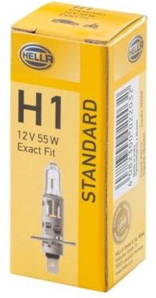 HELLA 8GH 002 089-131 Fernlichtlampe OE 1297700629 kompatibel mit 500, 500C, Grande Punto, Punto, Alf. 145, Alf. 146, Alf. 147, Alf. 155, Alf. 156,...