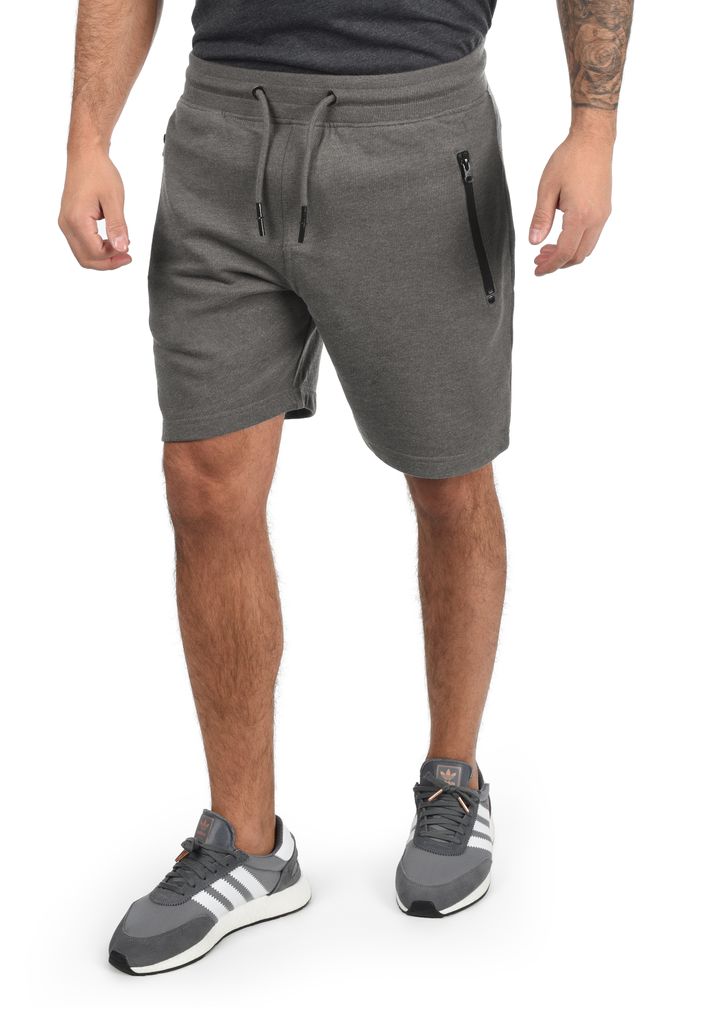 NOROZE Herren-Shorts, Fleece, Jogging, Schweiß, Kurz, Kordelzug, Lässig, Für Training, Laufen Und Workout (S, Holzkohle