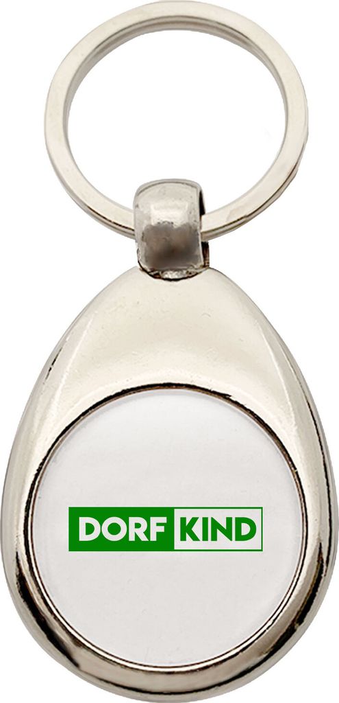 Huuraa Schlüsselanhänger Dorfkind Modern Geschenk Metall Einkaufswagenchip Dorfkind Geschenkidee