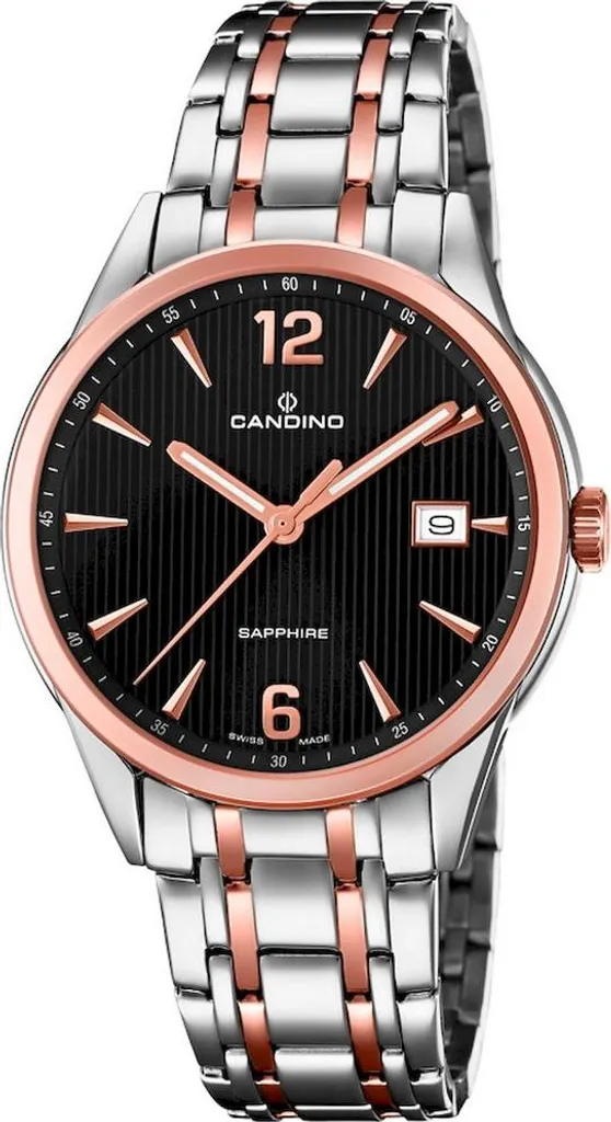 Montre Analogique pour Homme Candino C4616-3 Chic en Noir et Cuivre