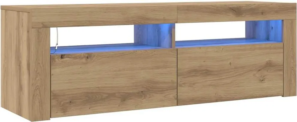 Mobile TV LED Artisan Rovere 120x35x40 cm | Porta TV Moderno Soggiorno