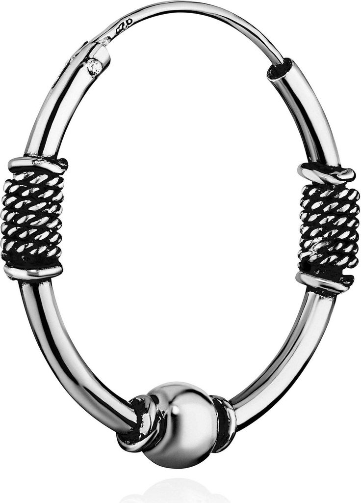 Single 925 Sterling Silber Keltische Celtic Gothic Creolen Produktbild 