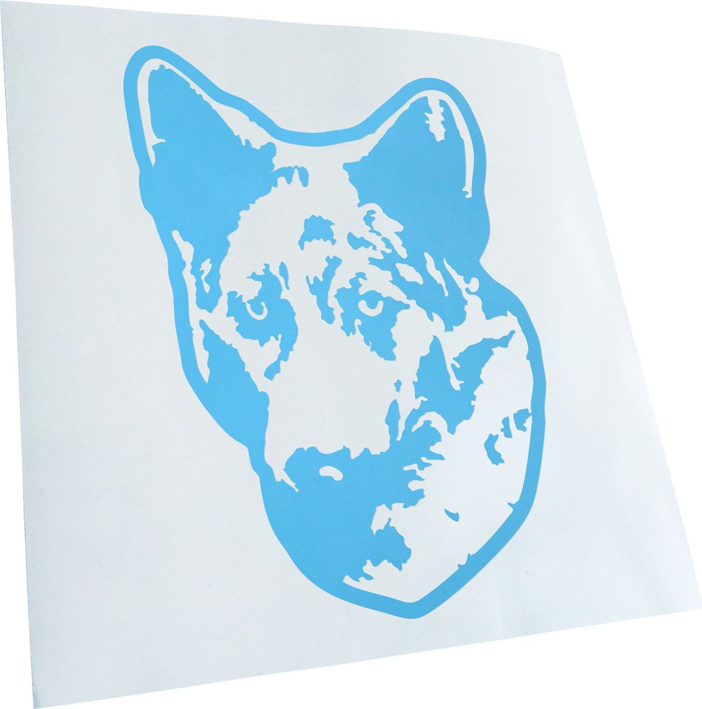 Kiwistar - Autoaufkleber - Mudi Hund - Lichtblau - 50x36cm - Aufkleber für Auto, Laptop, Fahrrad, LKW, Motorrad mehrfarbig JDM Decal Racing