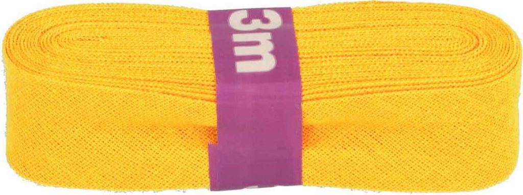 Schrägband 3m x 20mm Baumwolle gefalzt 60 Farben Einfassband Saumband