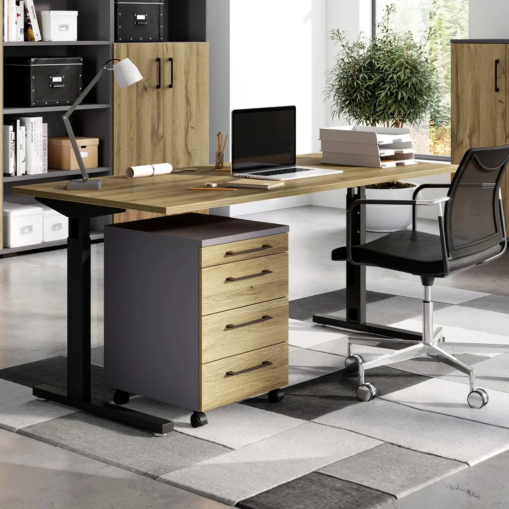 Bureau de travail Presley 180cm ajustable pour setup informatique Pro - 2