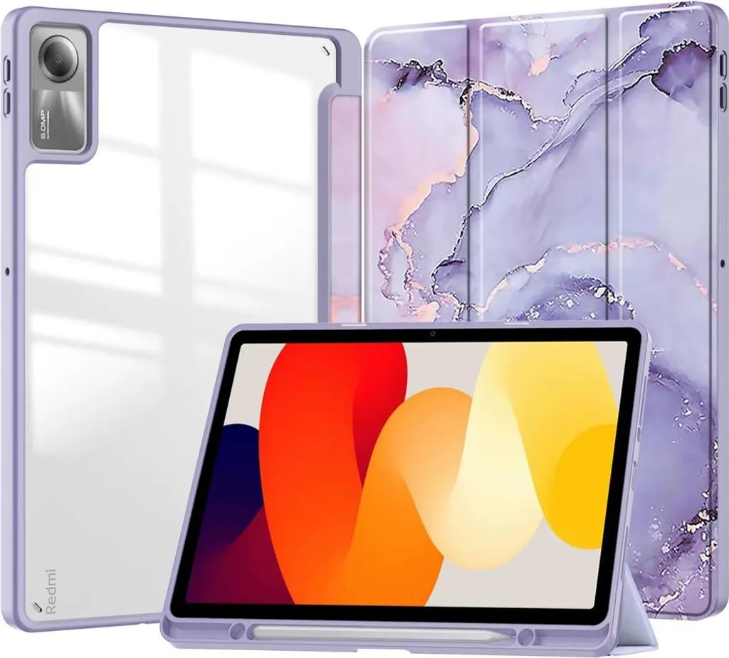 Cover Xiaomi Redmi Pad SE 11 Viola Marmo | Accessorio Tablet Glamour