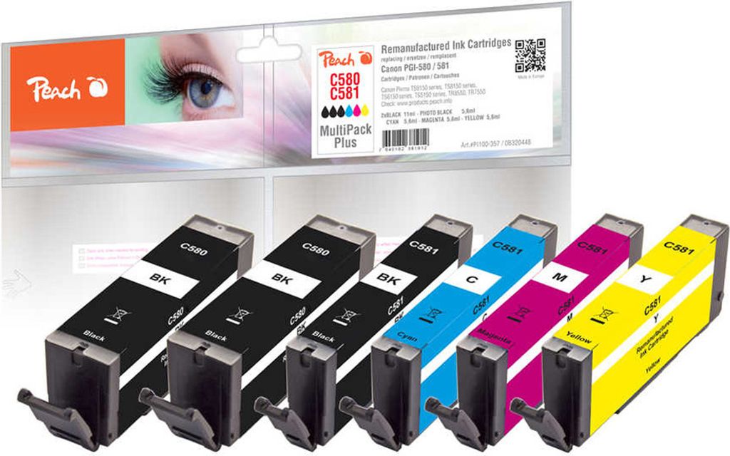 Peach 320448 Druckerpatrone 6 Stück(e) Kompatibel Produktbild 