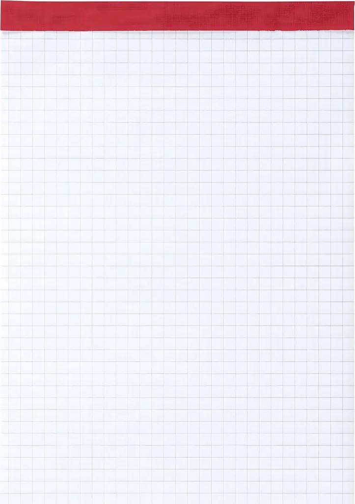 Cahier de notes A5 quadrillé à spirales et bordure toilée rouge vif