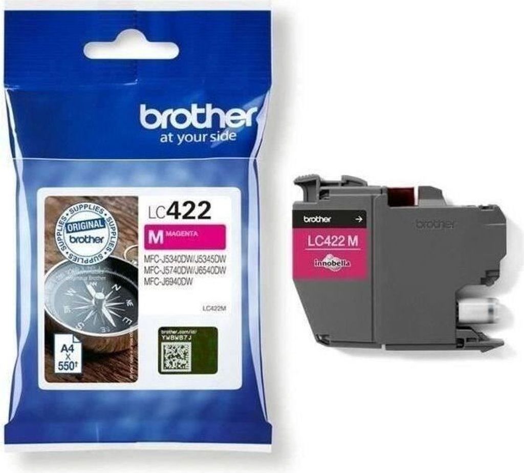 Tintenpatrone Magenta, BROTHER LC422M, 550 Seiten, für Business Smart MFC-J5340DW, MFC-J5345DW, MFC-J5740DW, MFC-J6540DW