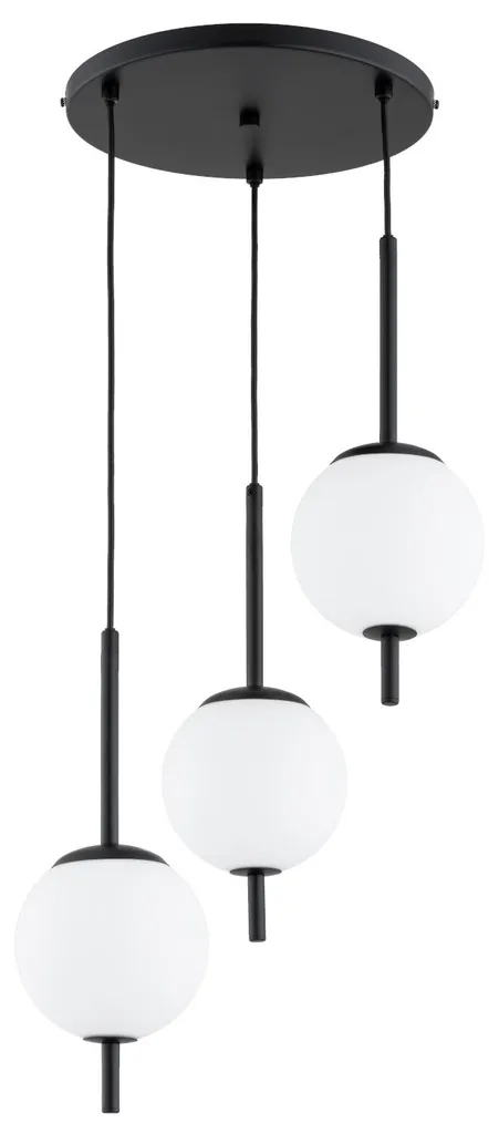Suspension sphérique DIORA noire 3xE14 Alfa métal 85x41,9x41cm IP20