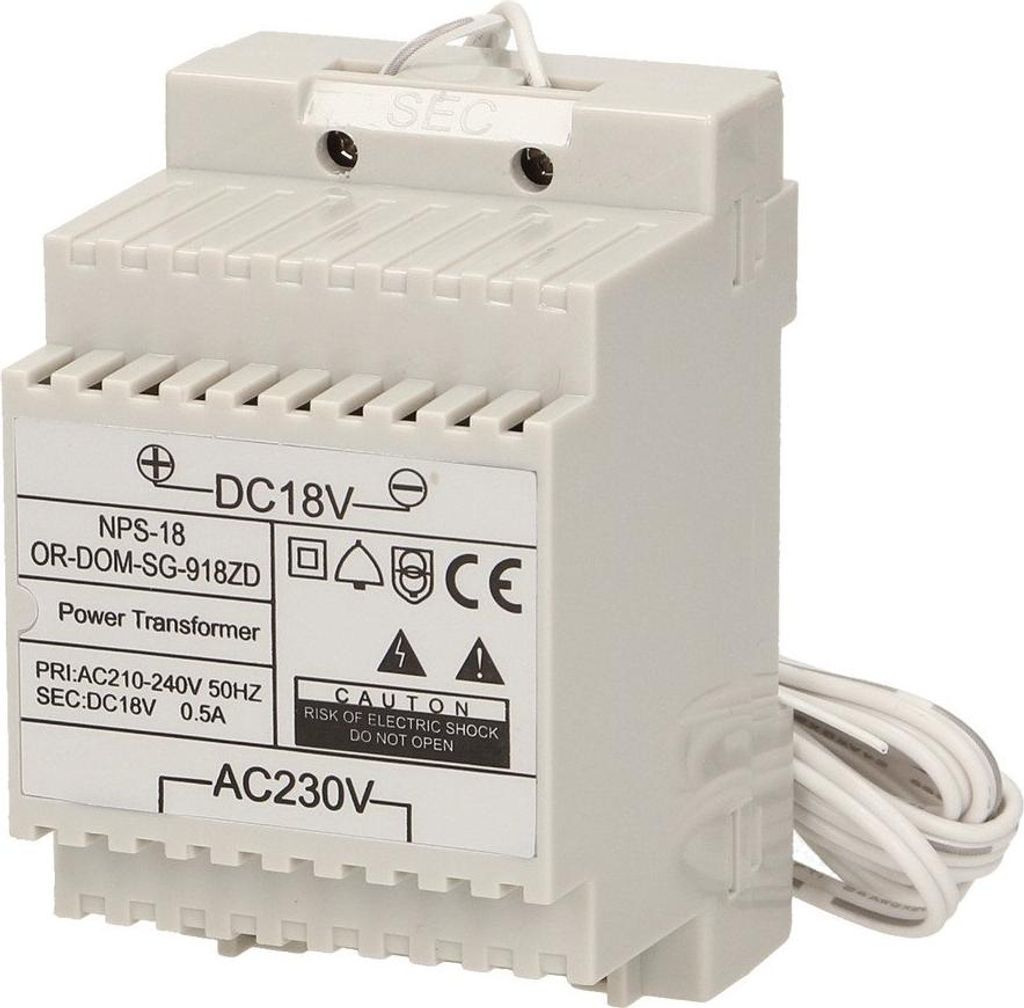 Voeding voor DIN-rail, 18 VDC/0,5 A, geschikt voor de Productafbeelding 