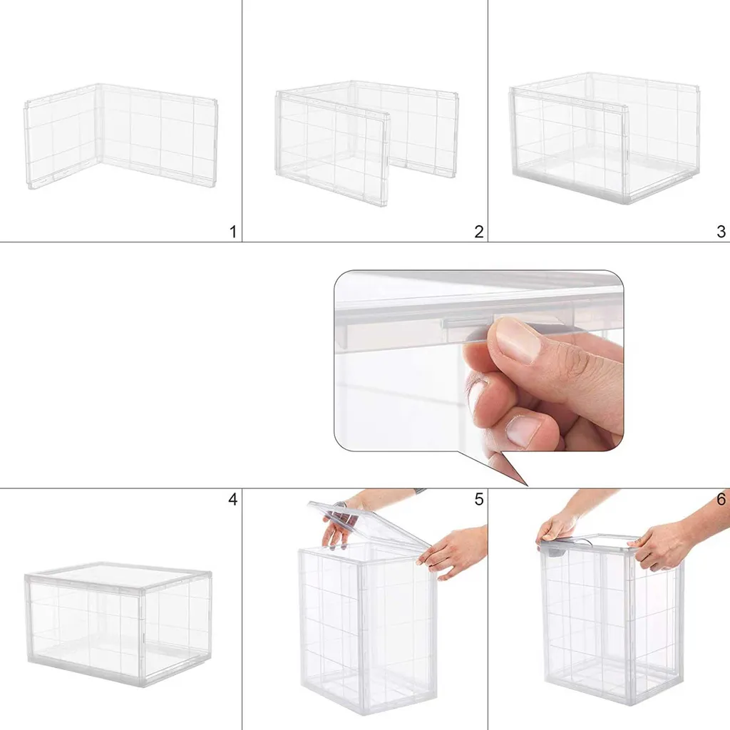 Ensemble de boîtes à chaussures empilables transparentes pack de 12 - 6