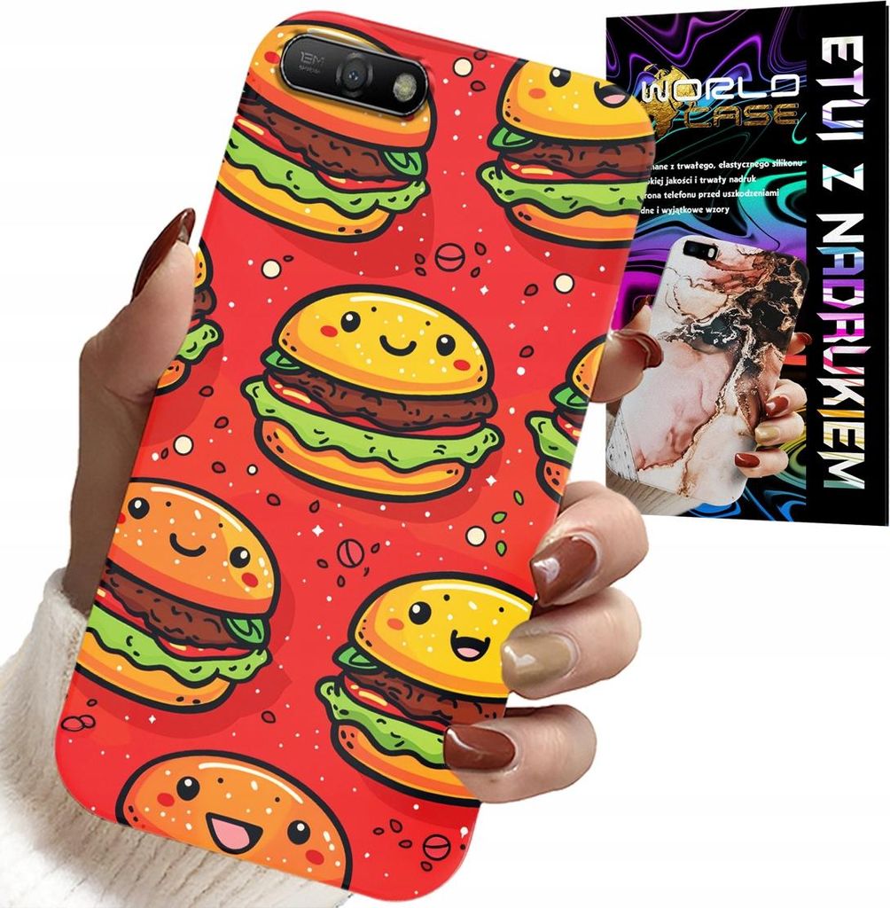 Fall Für Huawei Y6 2018 - Süsse Lächelnde Burger Abdeckung