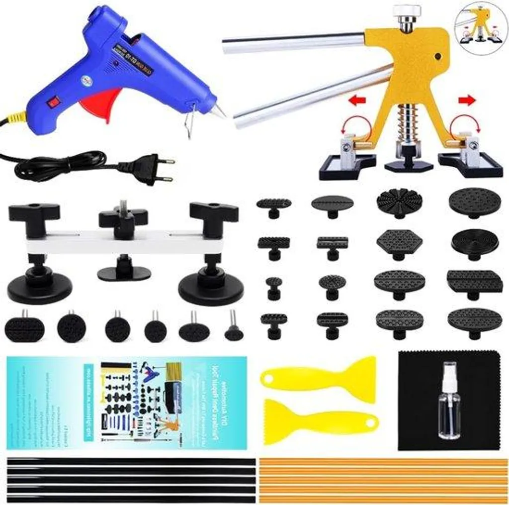 Kit de réparation de carrosserie pro avec station de débosselage PDR