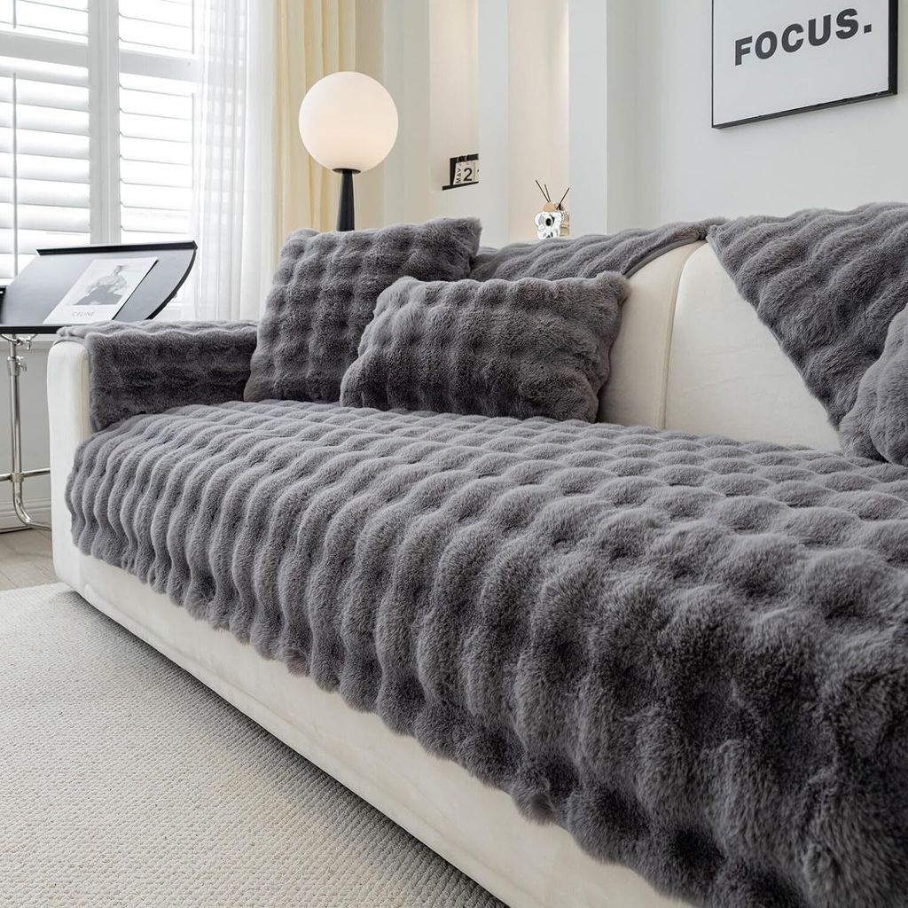 Kaninchen Plüsch Sofabezug L Form 1/2/3/4 Sitzer Sofa Produktbild 7