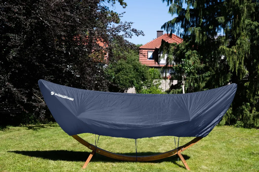MacaMex Support Hamac avec Couverture Bleue 380 cm réglable robuste - 2